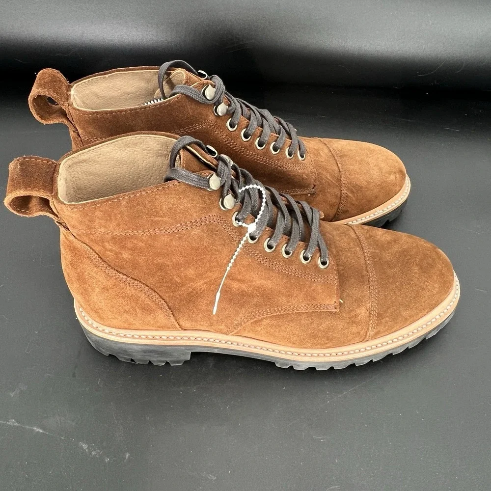 Taylor Stitch‎ Men's Size 9 The Moto Boot Snuff Brown Suede Lace Up Boots